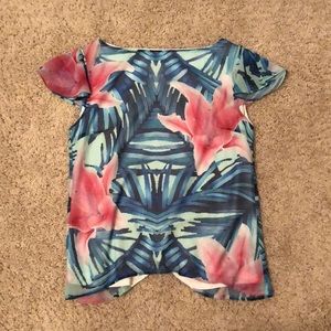 Tropical print boutique top